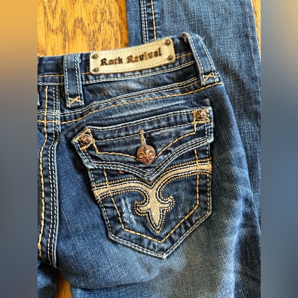 Rock Revival Leah Straight Jeans Size 26 - Picture 5 of 5